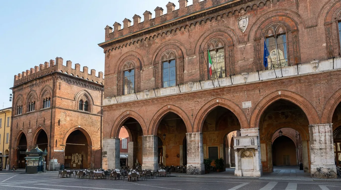 Piazza del Comune in Cremona, the square where the cathedral, bell tower and town hall meet