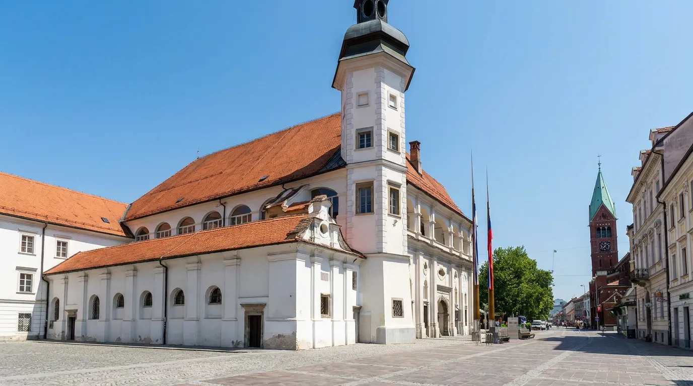 Maribor Castle aan het plein in het centrum van Maribor