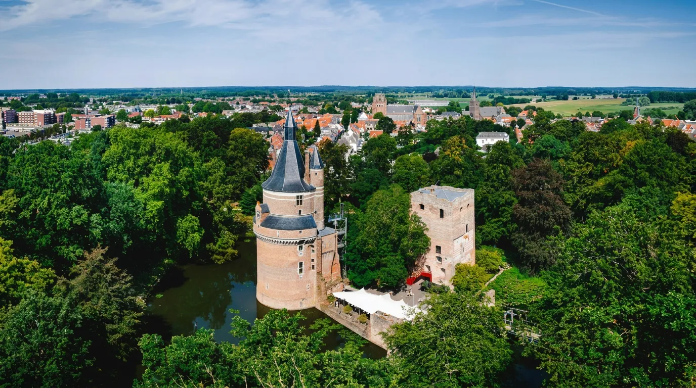 Geschwungener Weg im Kasteelpark bei Kasteel Duurstede