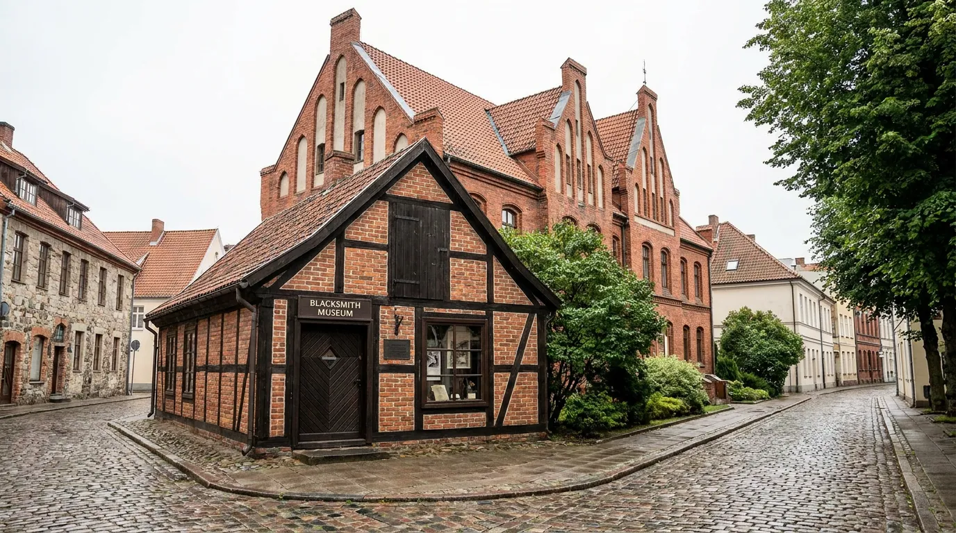 The Blacksmith Museum courtyard in Klaipėda
