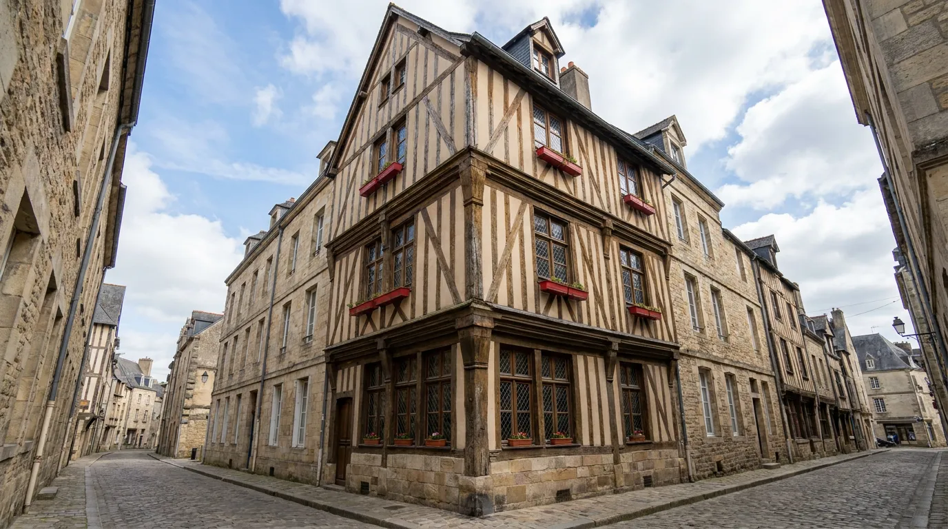 Maison à pans de bois de la rue des Cuisiniers à Bayeux