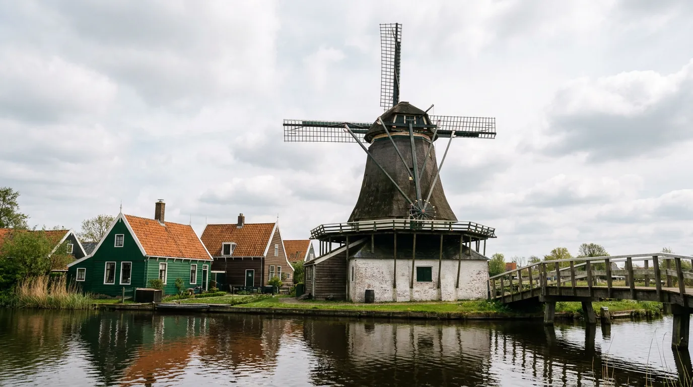 Verfmolen De Kat in Zaandam, die einzige noch arbeitende Farbmühle der Welt